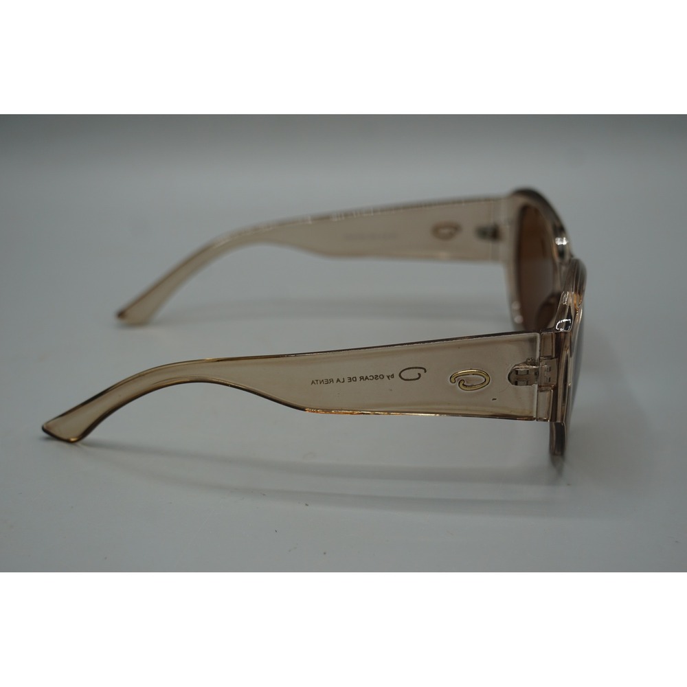 O by Oscar de la Renta Sunglasses Champagne Tan Cat Eye Mod 1332 240 Brown Lens - Picture 7 of 9